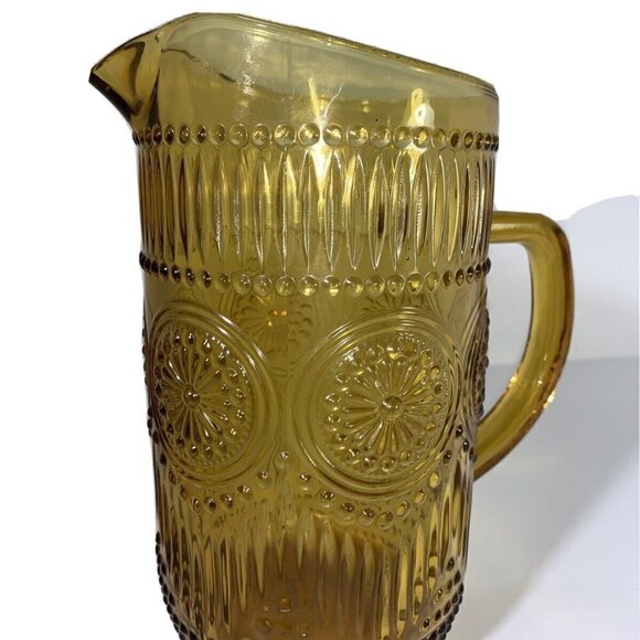 New The Pioneer Woman Adeline Amber 1.59-Liter Glass Pitcher Rare - Picture 1 of 1